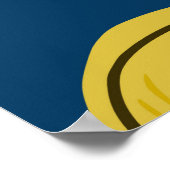 カタツムリのシルエット：黄色、ピンクのパターン。 ポスター (角)