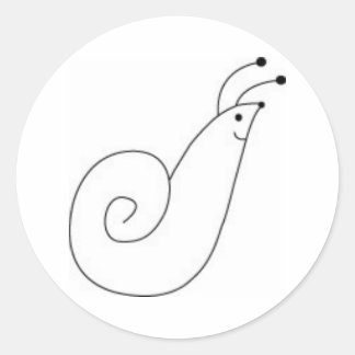 カタツムリのシール ラウンドシール