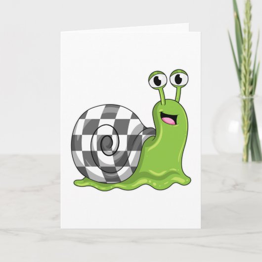 カタツムリのチェス チェス盤付き カード (正面)