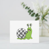 カタツムリのチェス チェス盤付き ポストカード (スタンド正面)