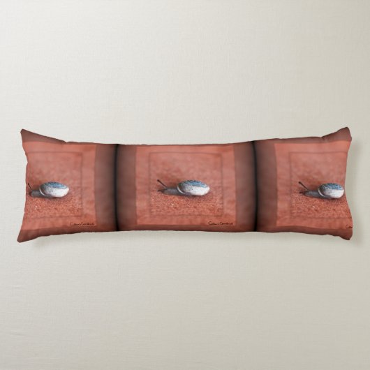 カタツムリのテラコッタのマクロ写真 ボディピロー (正面)