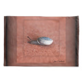 カタツムリのテラコッタのマクロ写真 枕カバー (裏面)