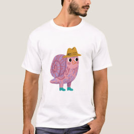 カタツムリのフェドーラTシャツ - かわいいマスタードフェドーラ Tシャツ
