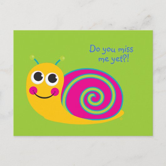 カタツムリのポストカード ポストカード (正面)