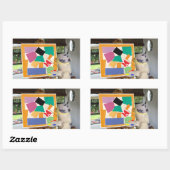 カタツムリのマティスザカタツムリ油バイダニーダック 長方形シール (シート)