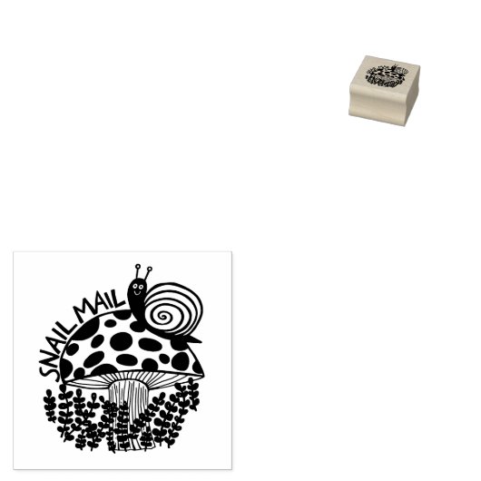 カタツムリのメイルかわいいカタツムリカスタムの ラバースタンプ (押印)