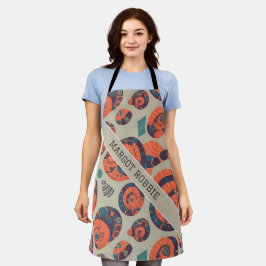 カタツムリのレインボーカラフルパタパーソナライズされたーン エプロン