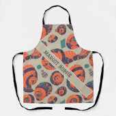 カタツムリのレインボーカラフルパタパーソナライズされたーン エプロン (正面)