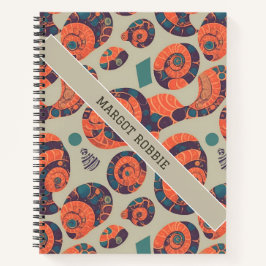 カタツムリのレインボーカラフルパタパーソナライズされたーン ノートブック