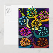 カタツムリのレースポストカード ポストカード (正面/裏面)