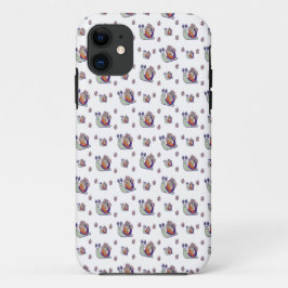 カタツムリの可愛い模様のiPhoneケース iPhone 11 ケース