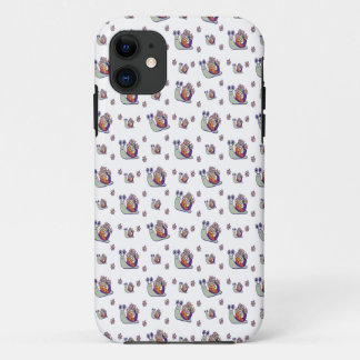 カタツムリの可愛い模様のiPhoneケース iPhone 11 ケース