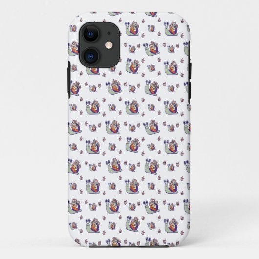 カタツムリの可愛い模様のiPhoneケース Case-Mate iPhoneケース (裏面)