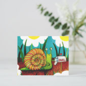 カタツムリの名刺 ポストカード (スタンド正面)