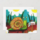 カタツムリの名刺 ポストカード (正面/裏面)