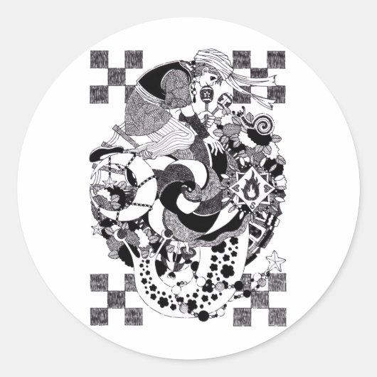 カタツムリの夕べ（An evening of snails） ラウンドシール (正面)