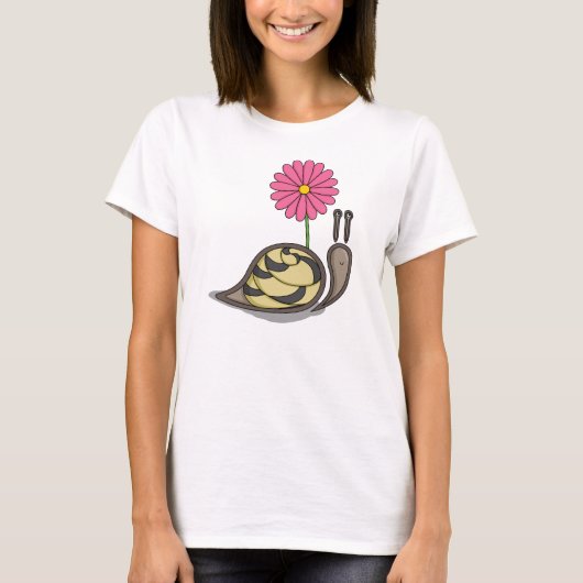 カタツムリの女性のシャツをサディ Tシャツ (正面)