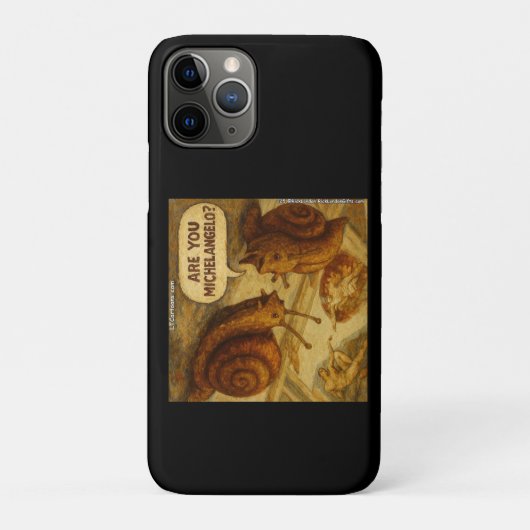 カタツムリの好奇心とミケランジェロのパロディカートゥーン Case-Mate iPhoneケース (裏)