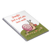 カタツムリの恋人カタツムリのトレイルmorukファン ノートブック (右側)