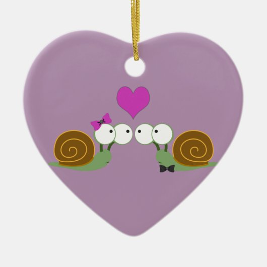 カタツムリの愛 セラミックオーナメント (正面)