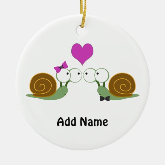 カタツムリの愛 セラミックオーナメント (正面)