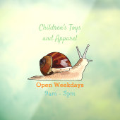 カタツムリの漫画イラストレーション ウィンドウサイン (シート3)