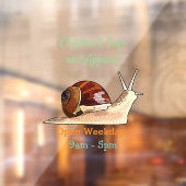 カタツムリの漫画イラストレーション ウィンドウサイン (シート2)