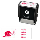 カタツムリの漫画イラストレーション セルフインキングスタンプ (インサイチュ)