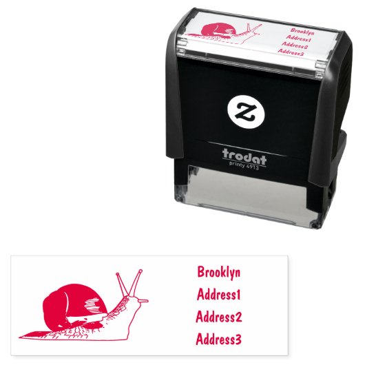 カタツムリの漫画イラストレーション セルフインキングスタンプ (インサイチュ)