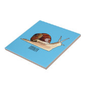 カタツムリの漫画イラストレーション タイル (側面)