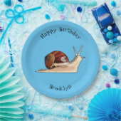 カタツムリの漫画イラストレーション ペーパープレート (パーティー)