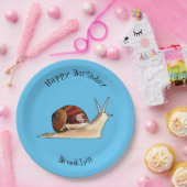 カタツムリの漫画イラストレーション ペーパープレート (パーティー)