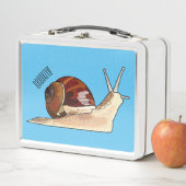 カタツムリの漫画イラストレーション メタルランチボックス (インサイチュ)