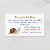 カタツムリの漫画イラストレーション 名刺 (正面)