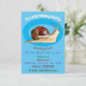 カタツムリの漫画イラストレーション 招待状 (スタンド正面)