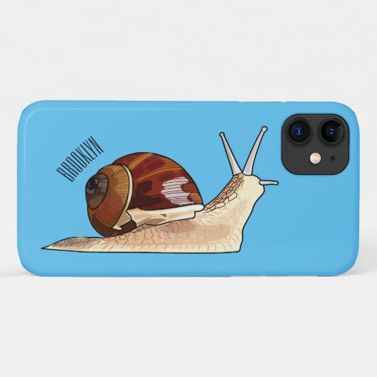 カタツムリの漫画イラストレーション Case-Mate iPhoneケース (裏面(横))