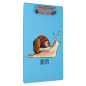 カタツムリの漫画イラスト クリップボード (右)