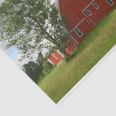 カタツムリの赤い納屋を守る一輪の木 薄葉紙 (詳細)