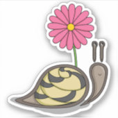 カタツムリの輪郭のシールを保存 シール (正面)