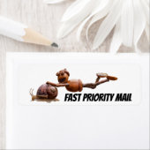 カタツムリの高速優先ラベルのAcorn小妖精や小人 ラベル (インサイチュ)