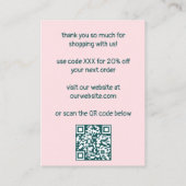 カタツムリの魔法カスタムキノコのオ感謝していーダーQR 名刺 (裏面)