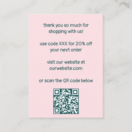 カタツムリの魔法カスタムキノコのオ感謝していーダーQR 名刺 (裏面)