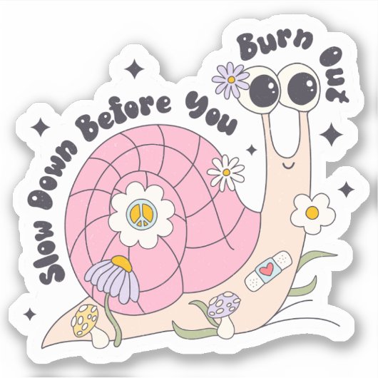 カタツムリやる気を起こさせるの速度を落とす シール (正面)