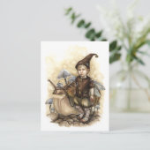 カタツムリを散歩に ポストカード (スタンド正面)