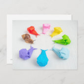 カタツムリカラフルはがき ポストカード (正面/裏面)