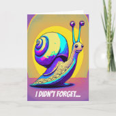 カタツムリカラフルベルテッド誕生日 カード (正面)