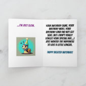 カタツムリカラフルベルテッド誕生日 カード (内部)