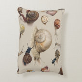 カタツムリガーデンペット腹足類スラグ植物カタツムリ アクセントクッション (裏面(縦))