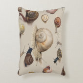 カタツムリガーデンペット腹足類スラグ植物カタツムリ アクセントクッション (正面(垂直))