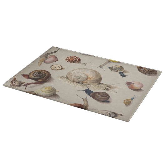 カタツムリガーデンペット腹足類スラグ植物カタツムリ カッティングボード (角)